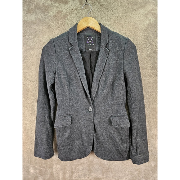 Talula Jackets & Blazers - Aritzia Talula Heather Grey Knit Blazer Coat Pima Cotton Blend
